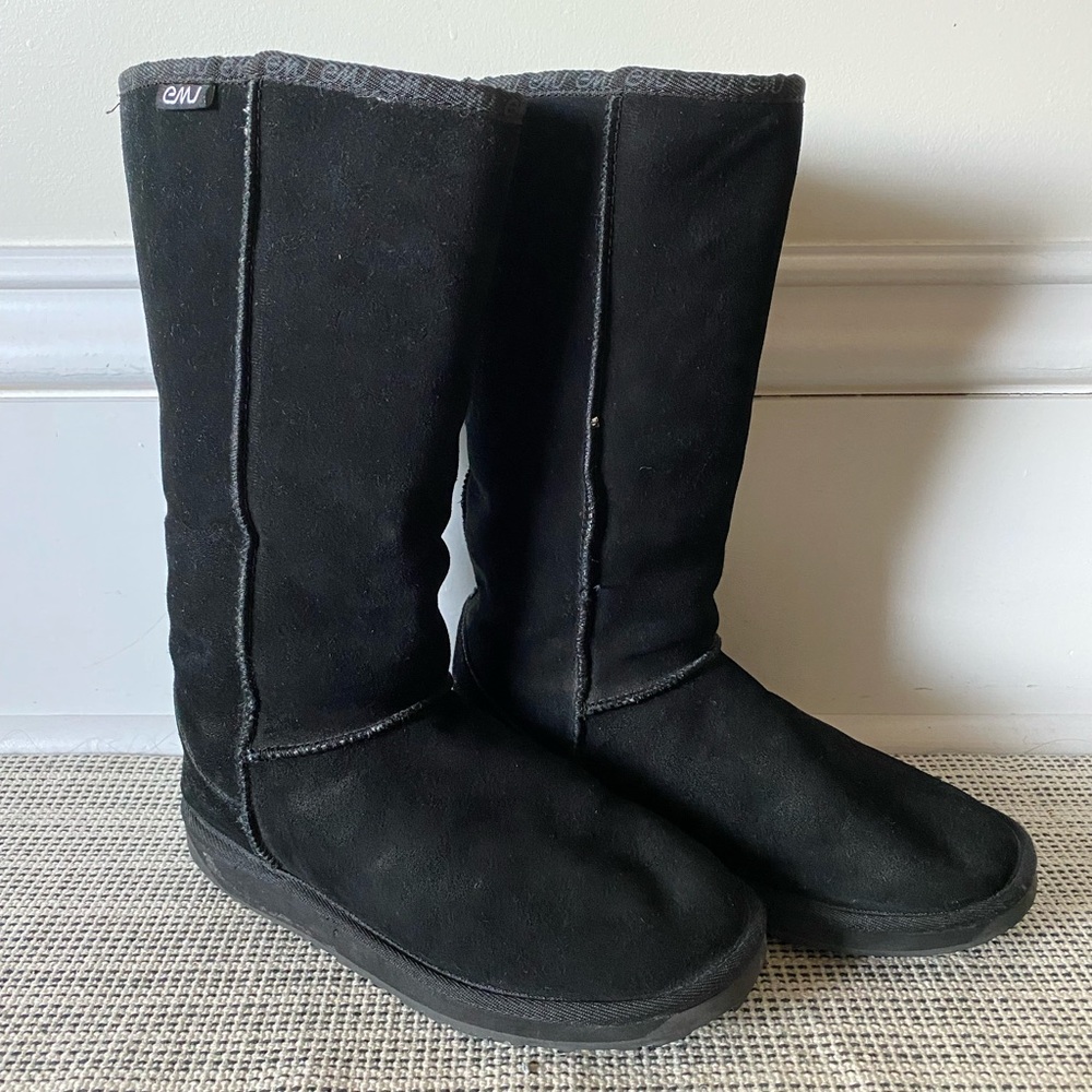 Tall Emu Wool/Suede Boots Black (M7/W8 US size)